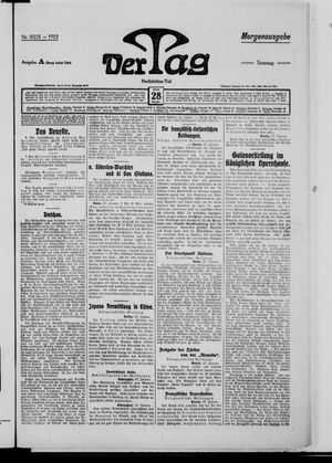 Der Tag vom 28.01.1912