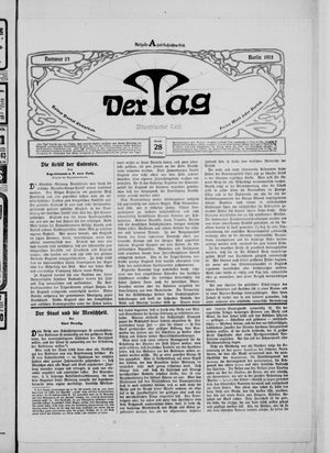 Der Tag vom 28.01.1912