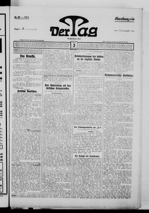 Der Tag on Feb 3, 1912