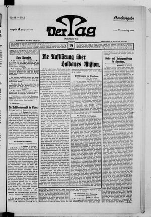 Der Tag vom 15.02.1912