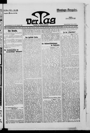 Der Tag on Mar 18, 1912
