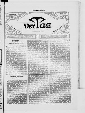 Der Tag vom 27.03.1912
