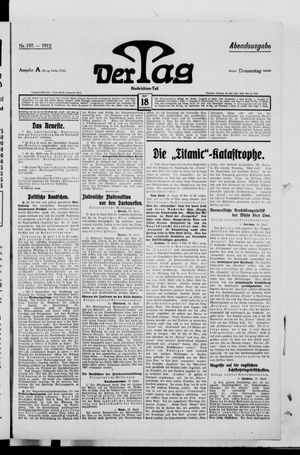 Der Tag vom 18.04.1912