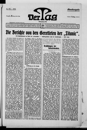 Der Tag vom 19.04.1912