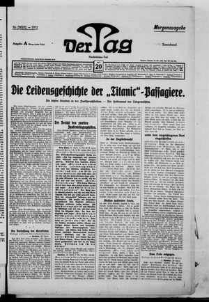 Der Tag vom 20.04.1912
