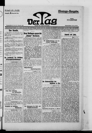 Der Tag vom 22.04.1912