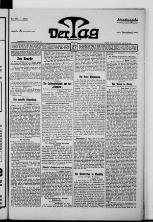 Der Tag vom 27.04.1912