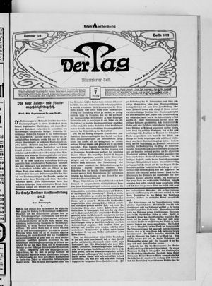 Der Tag vom 07.05.1912