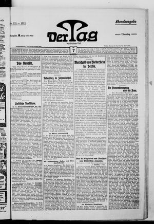Der Tag vom 07.05.1912