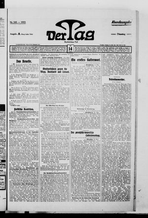 Der Tag vom 14.05.1912