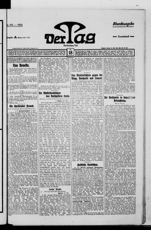 Der Tag vom 18.05.1912