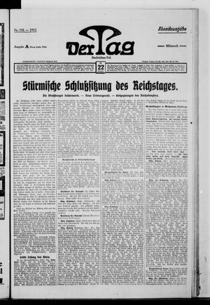 Der Tag vom 22.05.1912