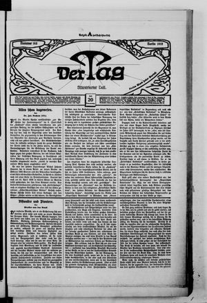 Der Tag vom 20.06.1912