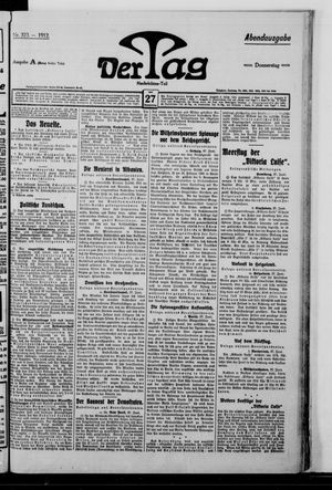 Der Tag vom 27.06.1912