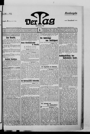 Der Tag vom 06.07.1912
