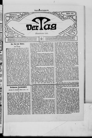 Der Tag vom 12.07.1912