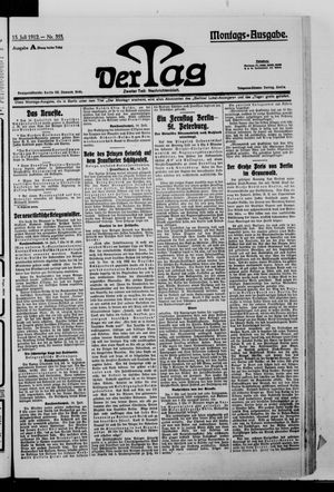 Der Tag vom 15.07.1912