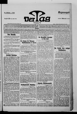 Der Tag vom 17.07.1912