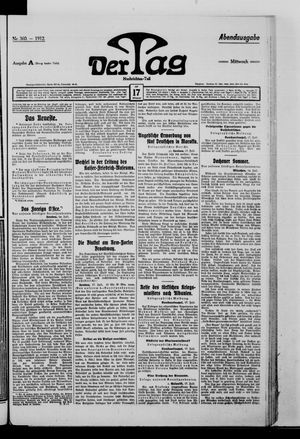 Der Tag vom 17.07.1912