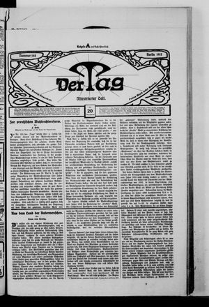 Der Tag vom 20.07.1912