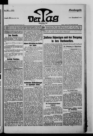 Der Tag vom 20.07.1912