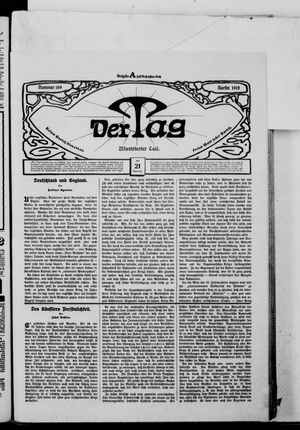 Der Tag vom 21.07.1912