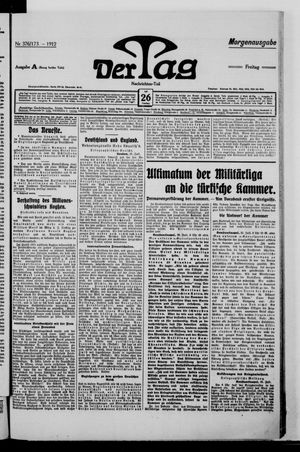 Der Tag vom 26.07.1912