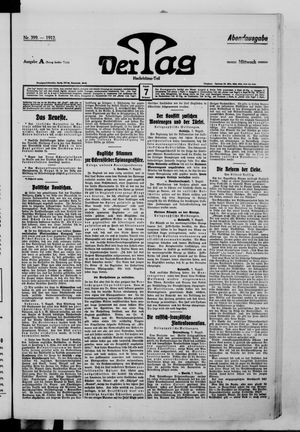 Der Tag vom 07.08.1912