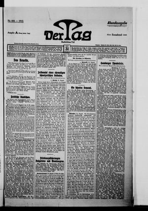 Der Tag vom 31.08.1912