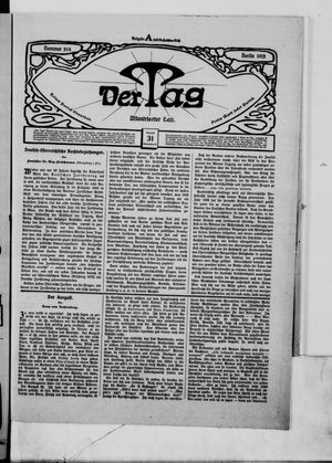 Der Tag vom 31.08.1912