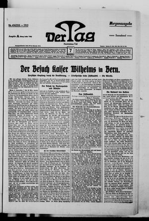 Der Tag vom 07.09.1912