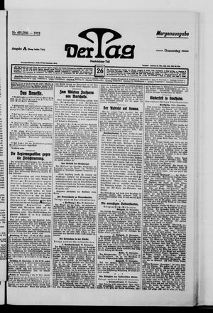 Der Tag vom 26.09.1912