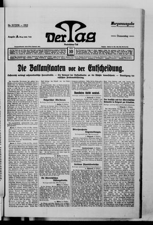 Der Tag vom 10.10.1912