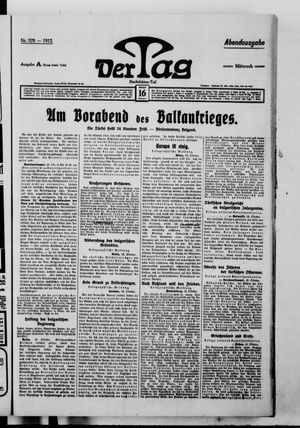 Der Tag vom 16.10.1912