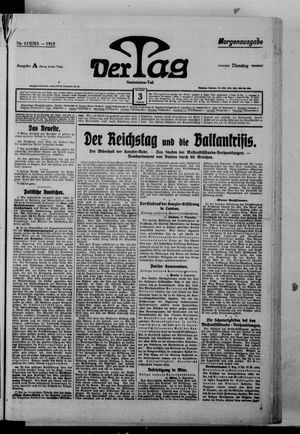 Der Tag vom 03.12.1912