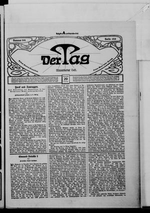 Der Tag vom 29.12.1912