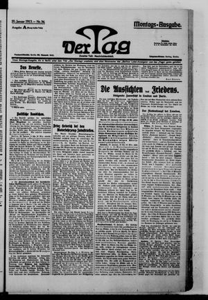 Der Tag vom 20.01.1913
