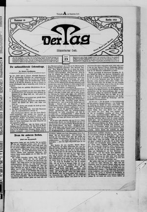 Der Tag on Jan 23, 1913