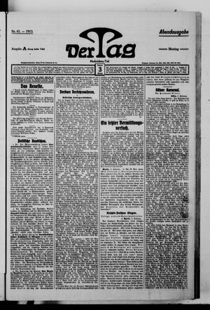 Der Tag vom 03.02.1913