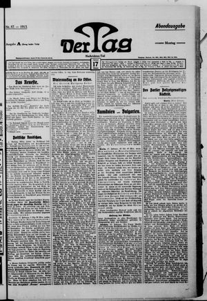 Der Tag on Feb 17, 1913