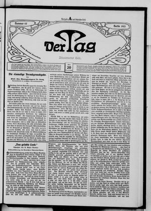 Der Tag vom 20.03.1913