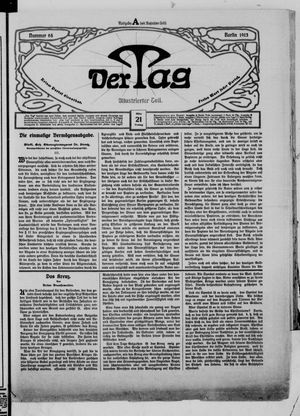 Der Tag on Mar 21, 1913