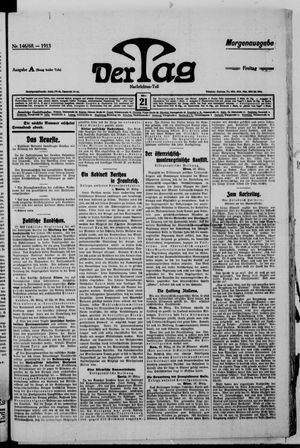 Der Tag on Mar 21, 1913