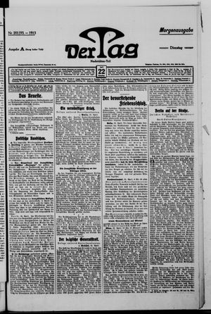 Der Tag vom 22.04.1913