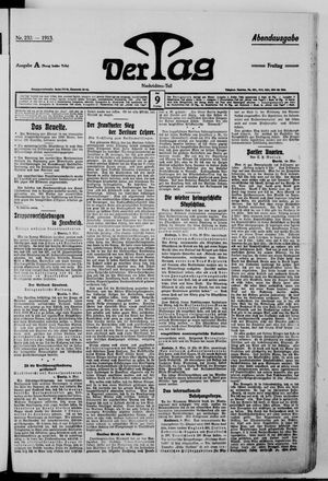 Der Tag vom 09.05.1913