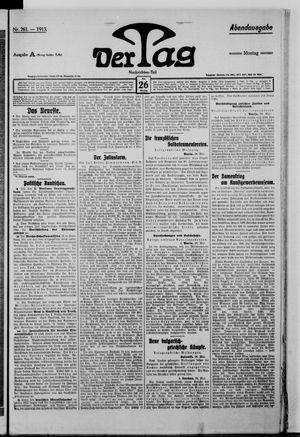 Der Tag vom 26.05.1913