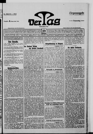 Der Tag vom 29.05.1913