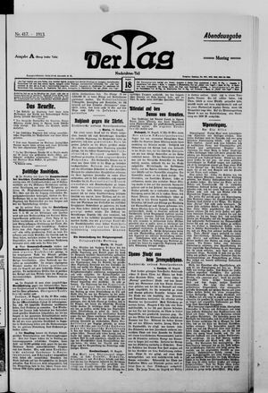 Der Tag vom 18.08.1913