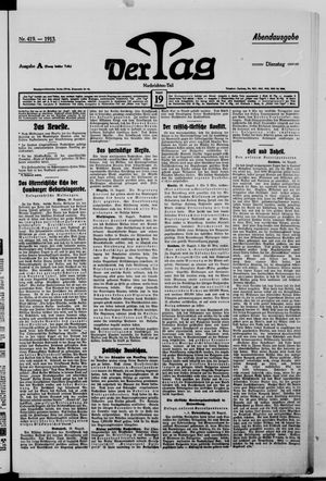 Der Tag vom 19.08.1913