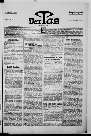 Der Tag vom 20.08.1913
